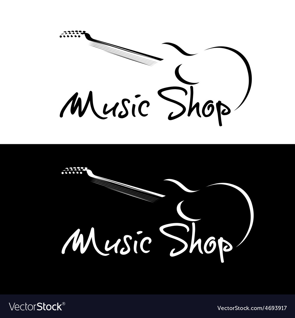 Set of music shop emblems