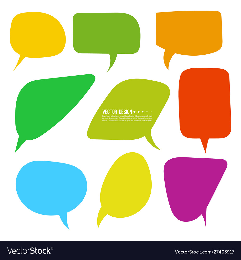 Set speech bubbles Royalty Free Vector Image - VectorStock