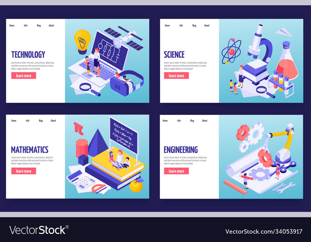 Stem education horizontal banners