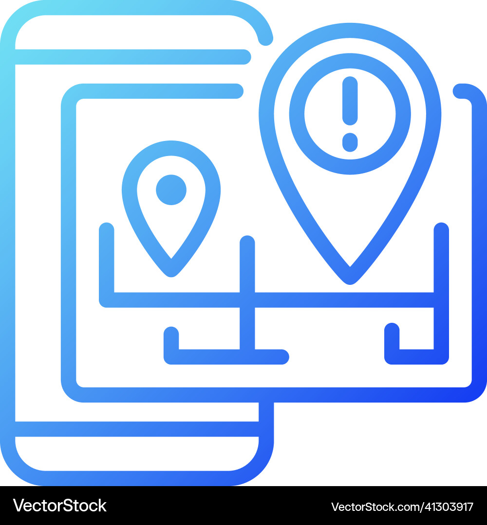 Traffic regulation gradient linear icon Royalty Free Vector