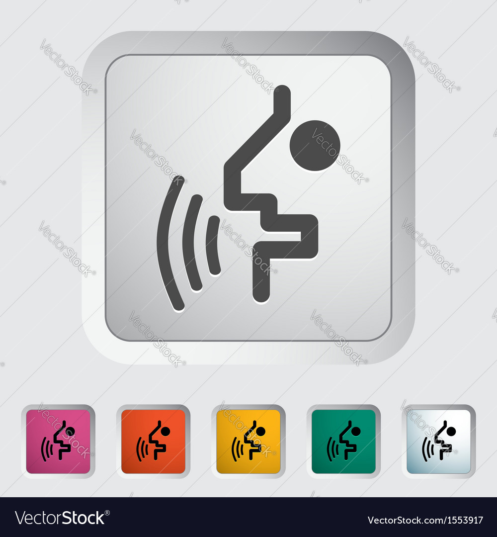 Voice recognition button Royalty Free Vector Image