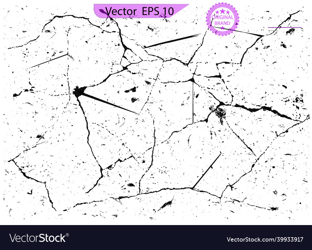 Wall cracks graphic elements of rough surface