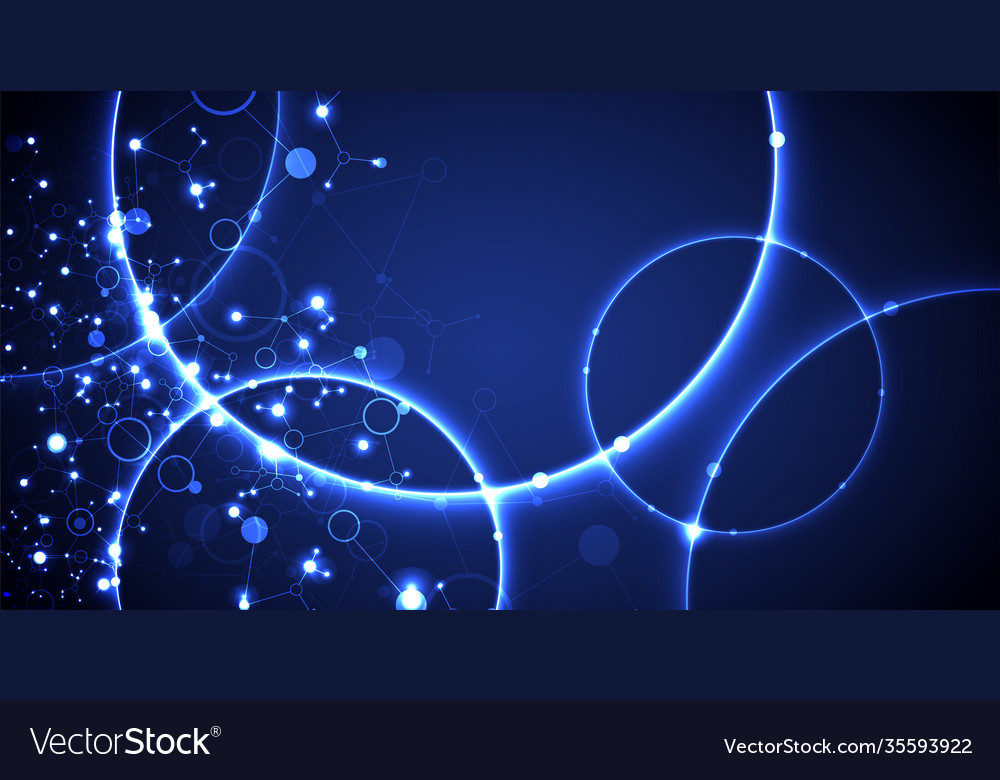 Abstract geometric background circle technology Vector Image