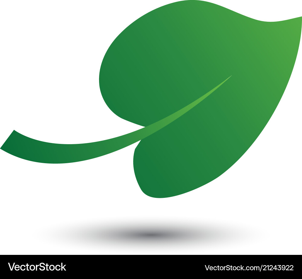 Abstract leaf logo icon template Royalty Free Vector Image