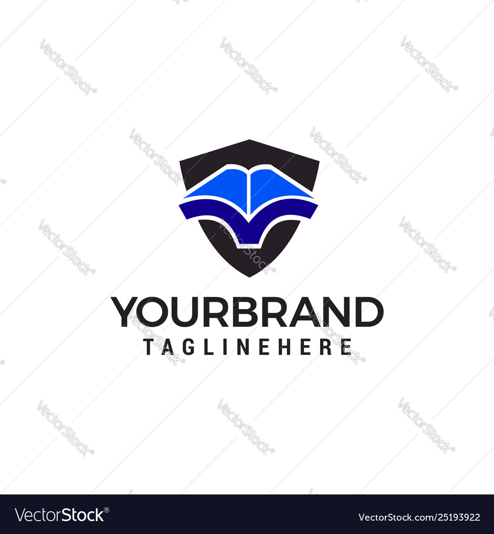 Book logo design concept template