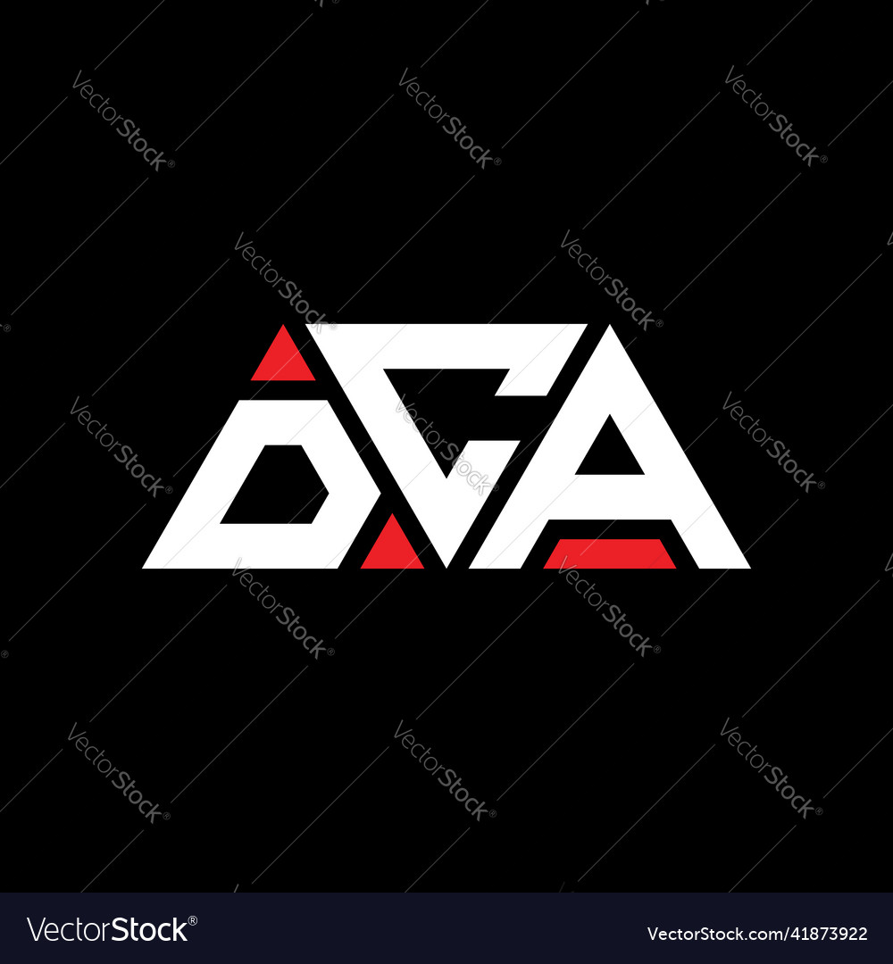 Dca triangle letter logo design Royalty Free Vector Image