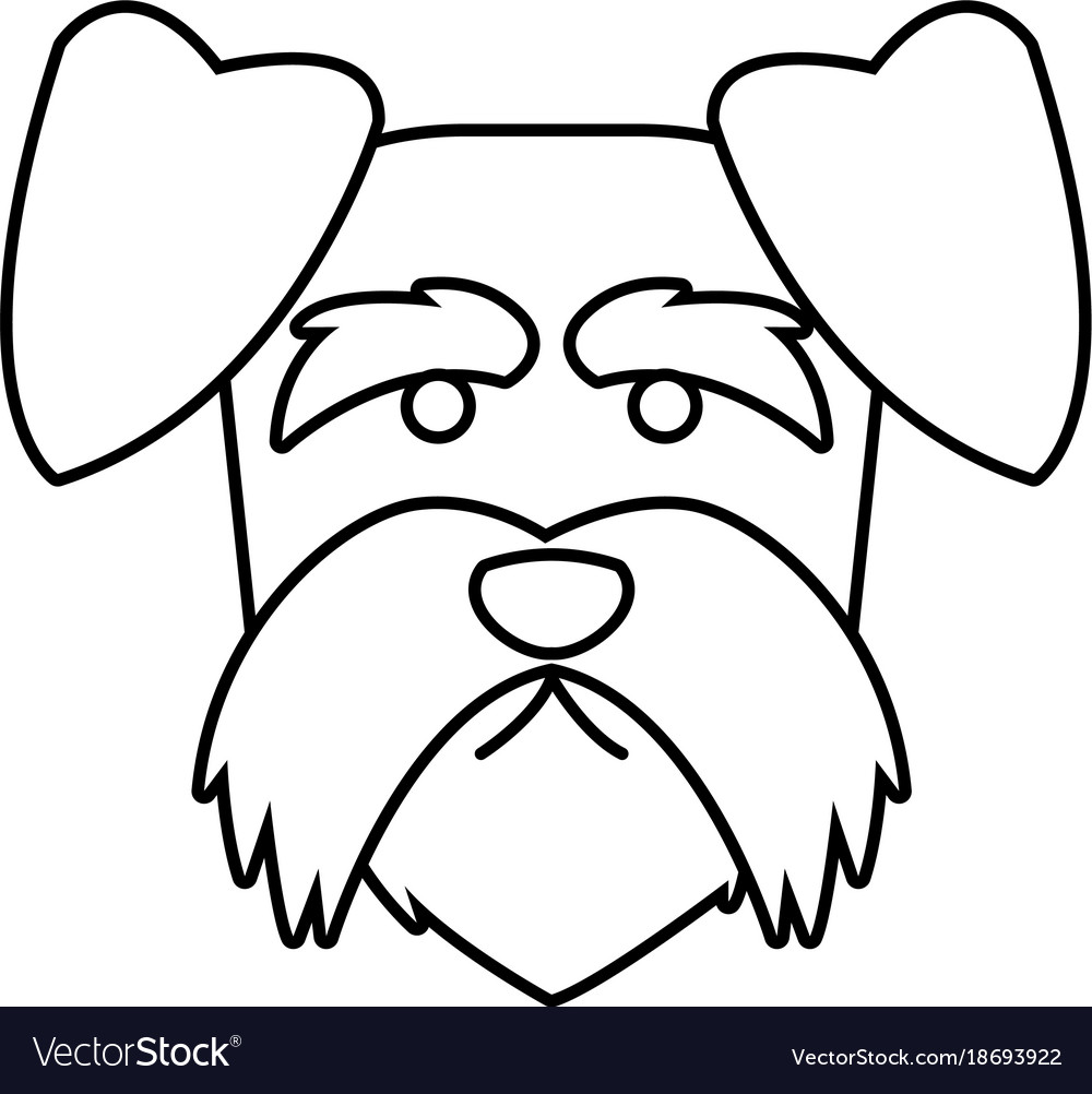 Dog head cartoon Royalty Free Vector Image - VectorStock