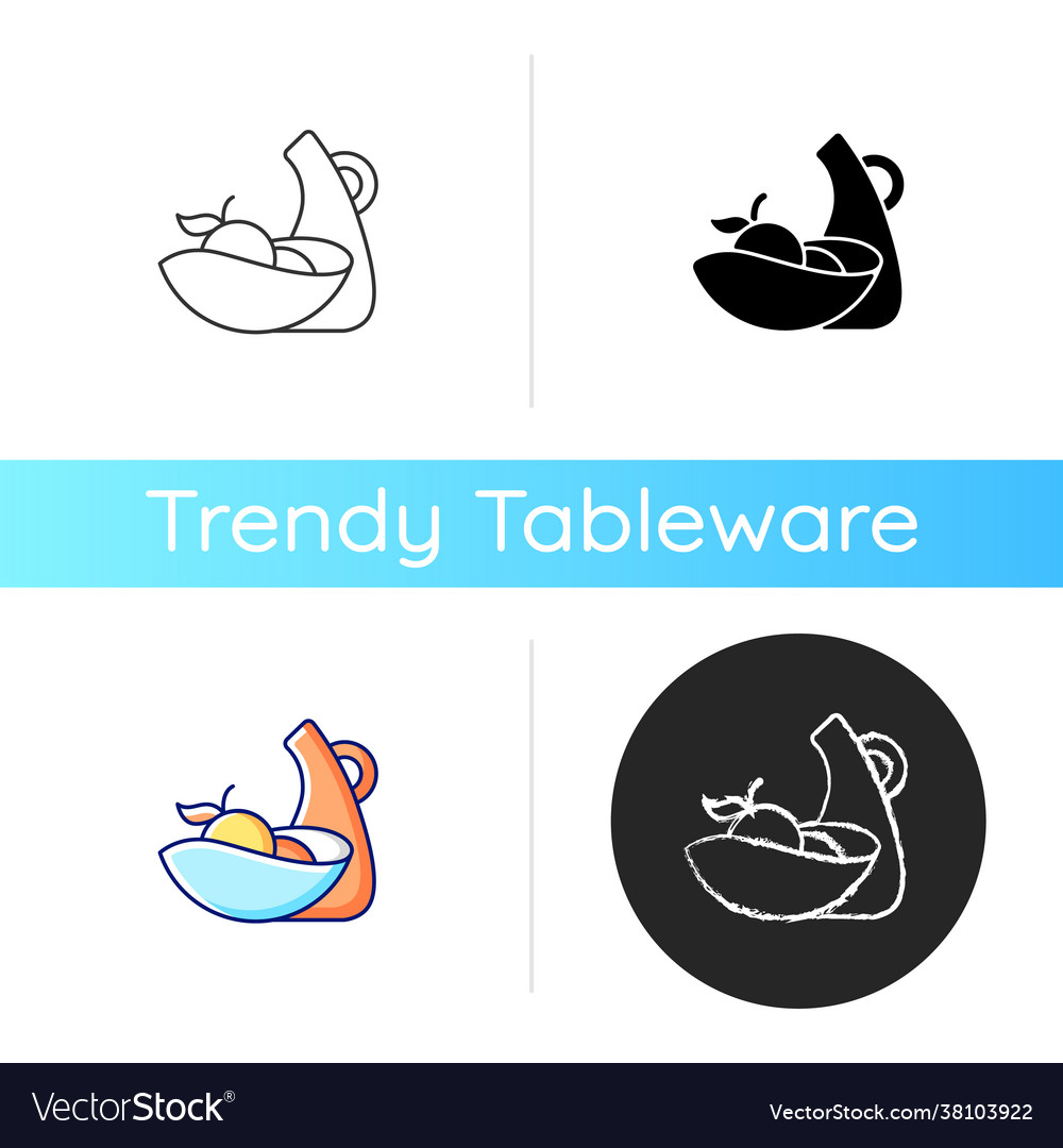 Irregular shape tableware icon