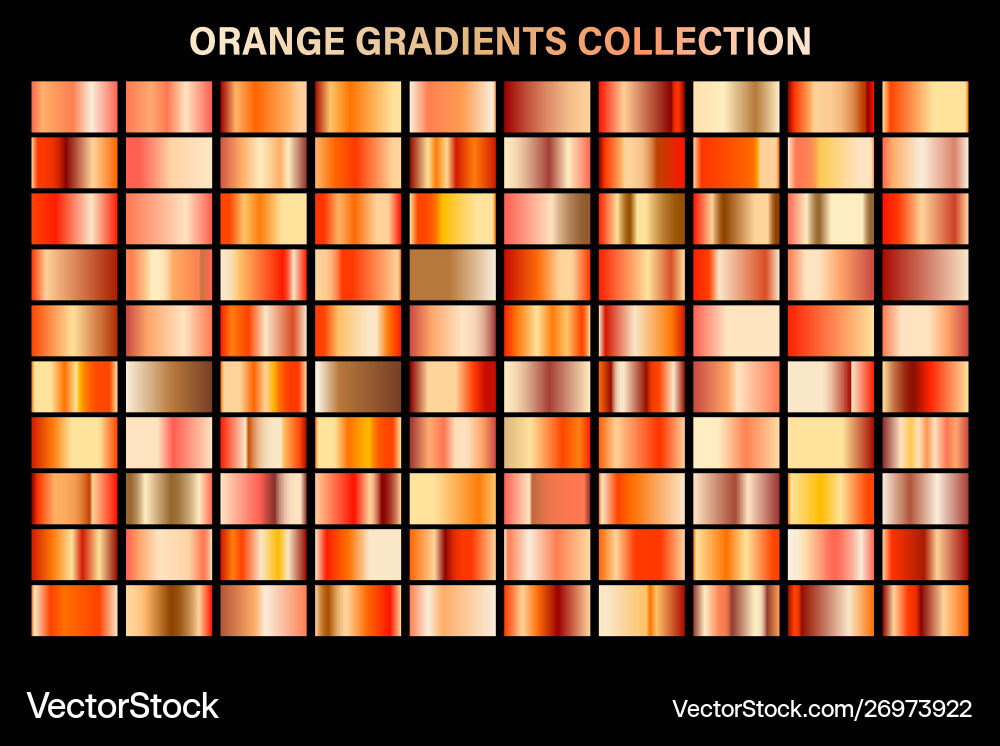 Orange glossy gradient metal foil texture color Vector Image