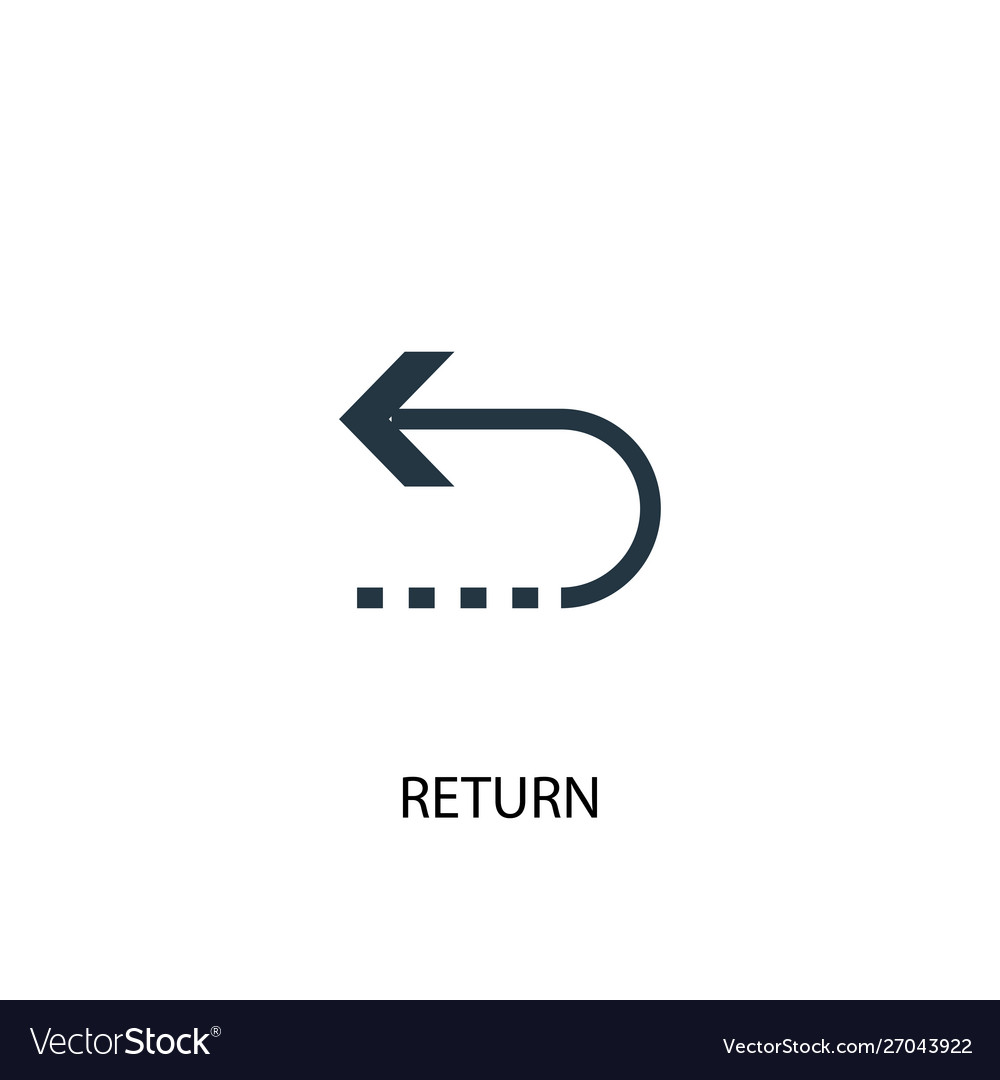 Return icon simple element Royalty Free Vector Image