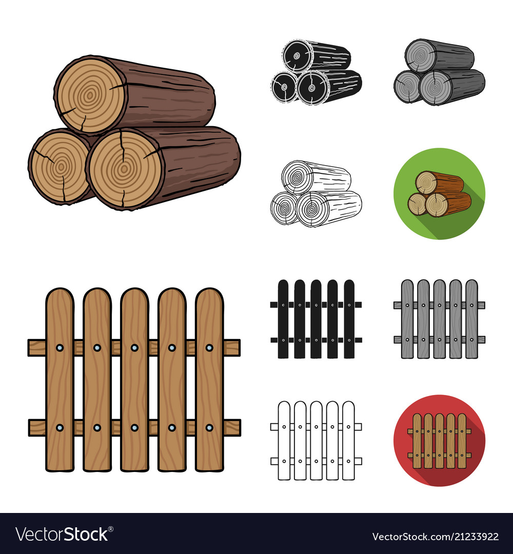 Sägewerk und Holz Cartoonschwarzflatmonochrom