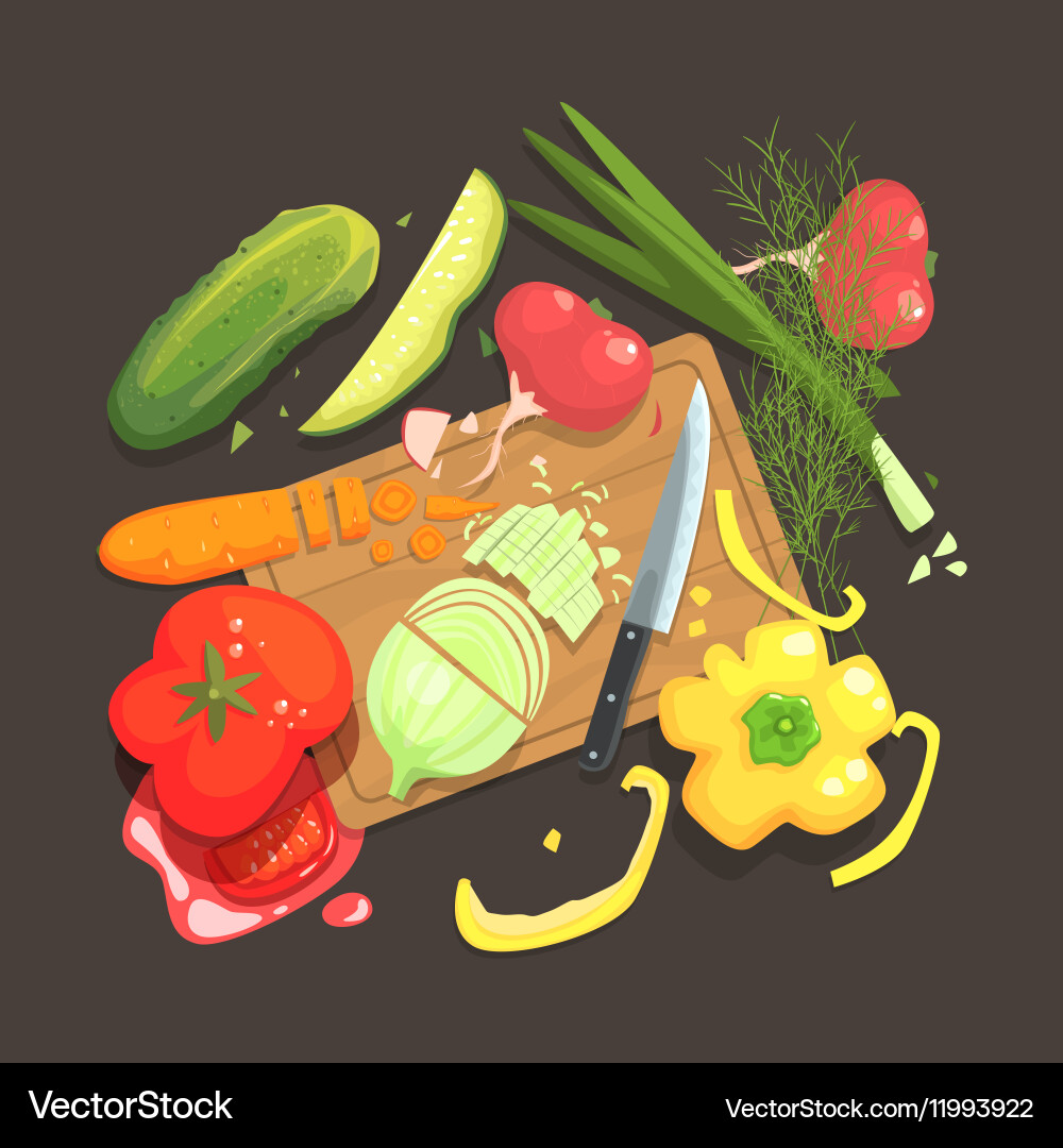 Still Life With Cooking Ingredients For Fresh Vector Image Still Life With Cooking Ingredients For Fresh Vector Image