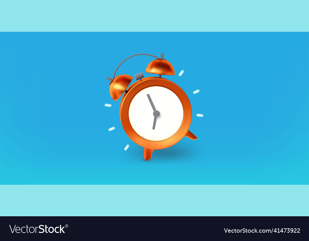 Wake Up Poster With Alarm Clock Good Morning Vector Image