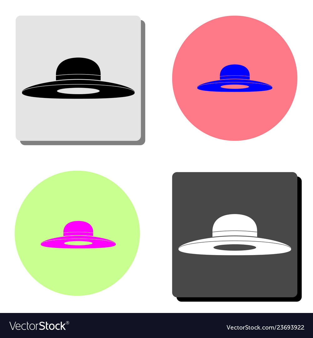 Woman hat flat icon