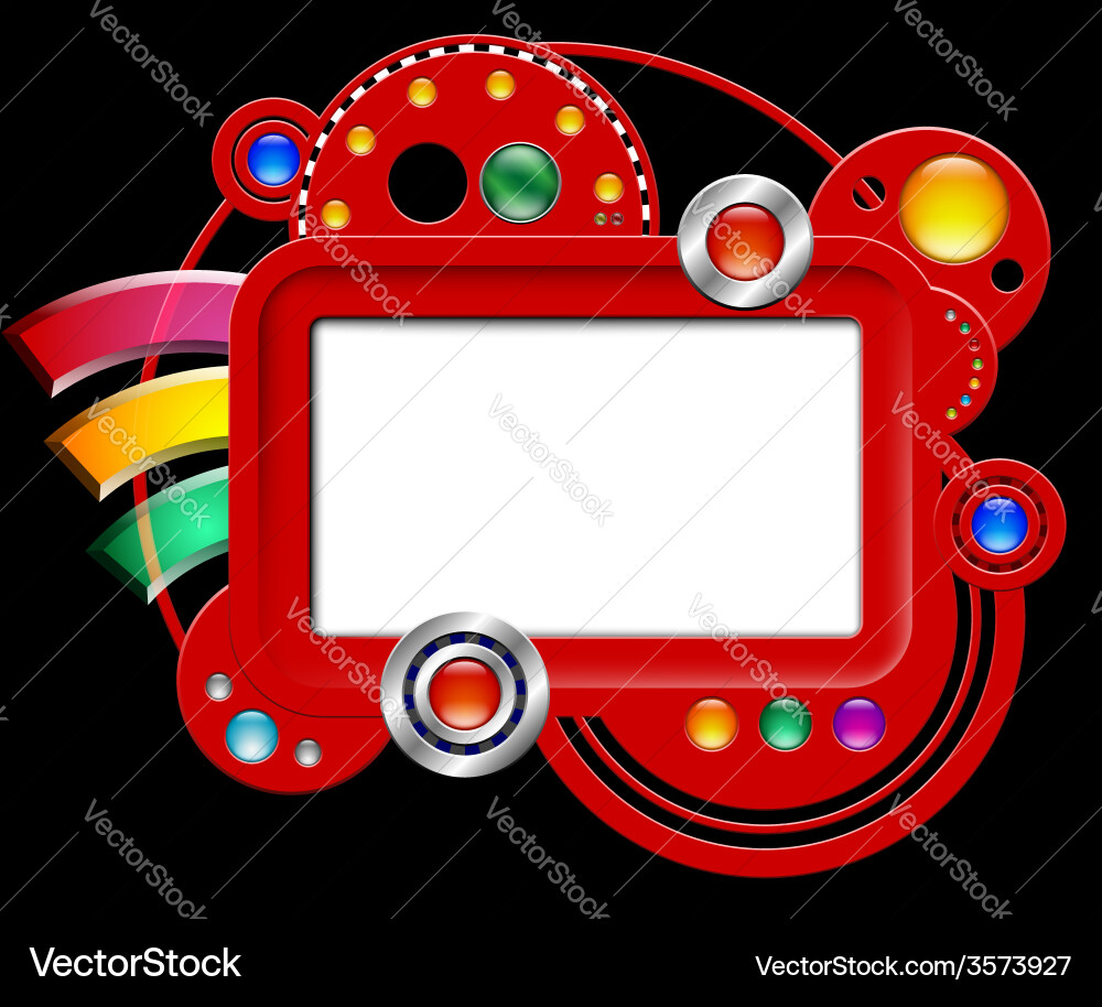 Abstractbutton Abstract interface with screen and buttons Vector Image