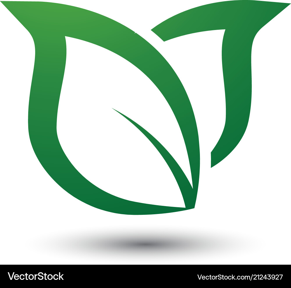 Abstract leaf logo icon template Royalty Free Vector Image