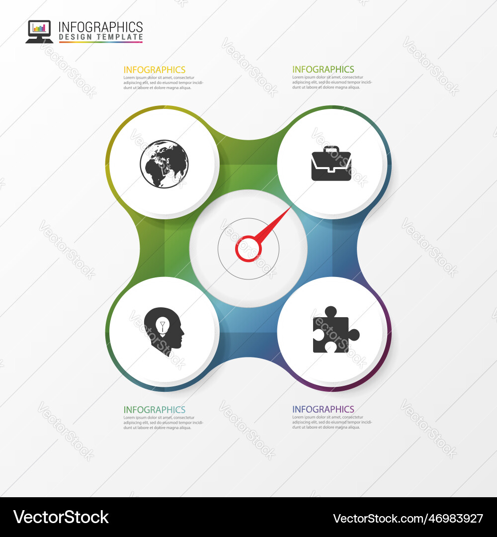Circle element for infographic template cycle Vector Image