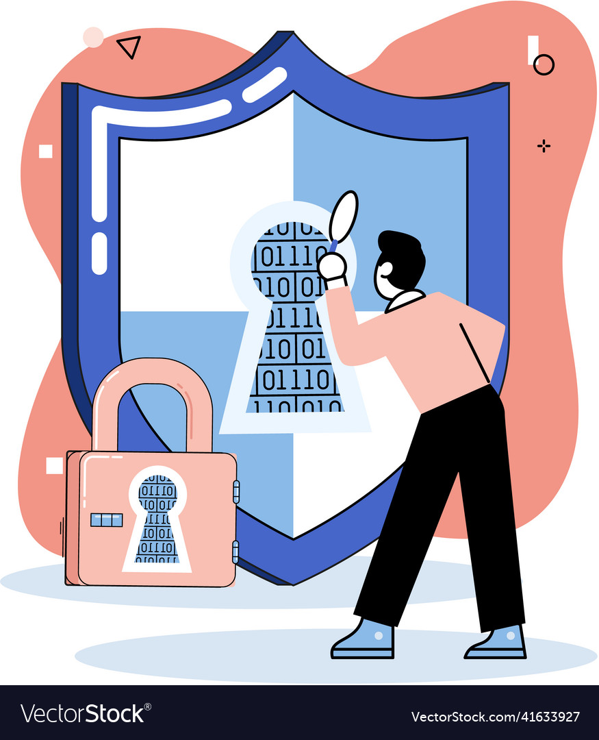 Data protection privacy internet security Vector Image