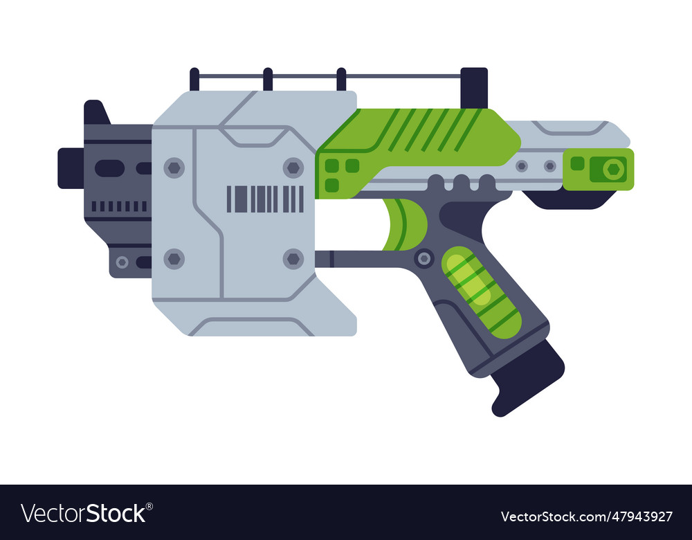 Fantastic weapon and raygun as destructive energy Vector Image