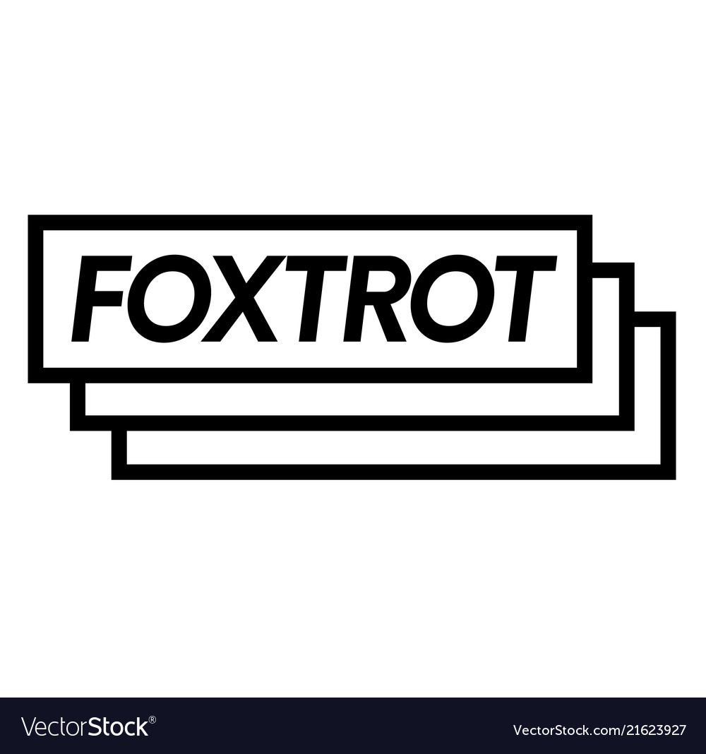 Foxtrot stamp on white