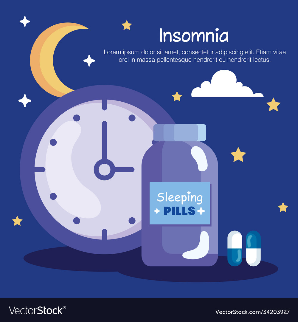 Insomnia clock and pills jar design