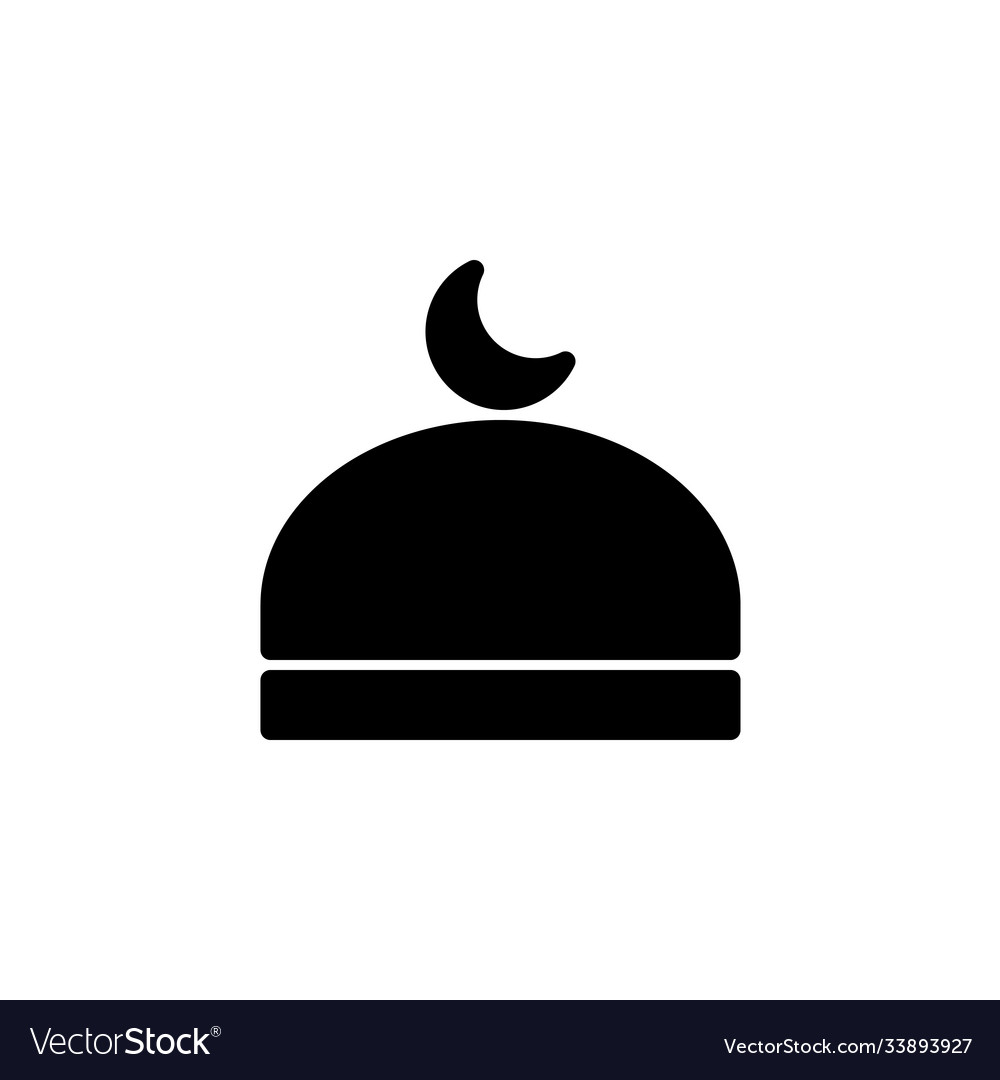 mosque-prayer-room-sign-solid-black-icon-vector-image