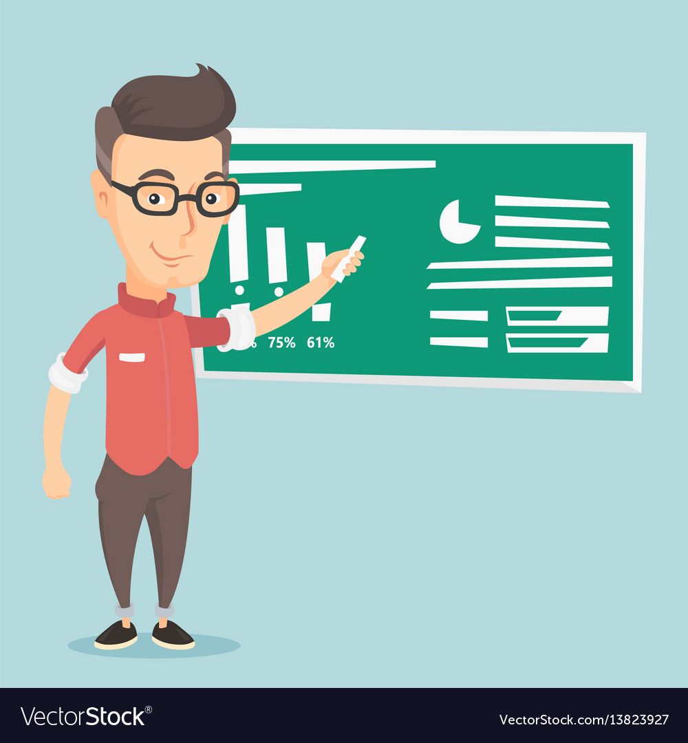 teacher writing vector