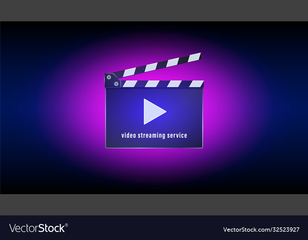 Video streaming service clapboard realistic