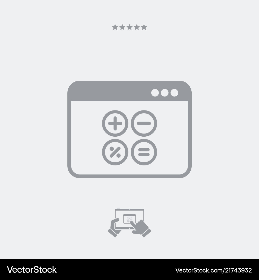 Application for calculating icon Royalty Free Vector Image