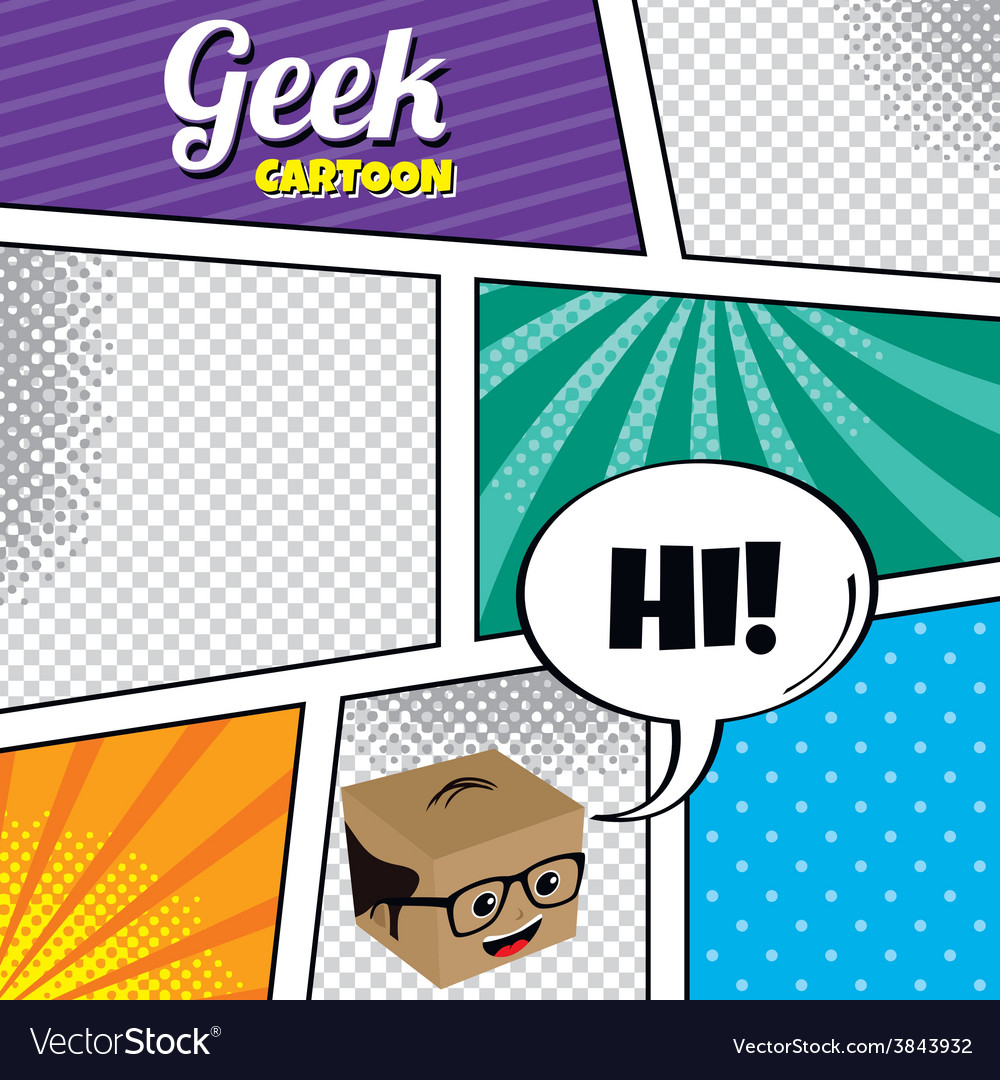 Cartoon theme comic template