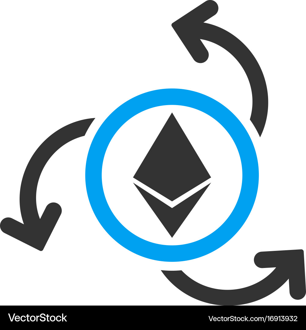 Ethereum source swirl flat icon Royalty Free Vector Image
