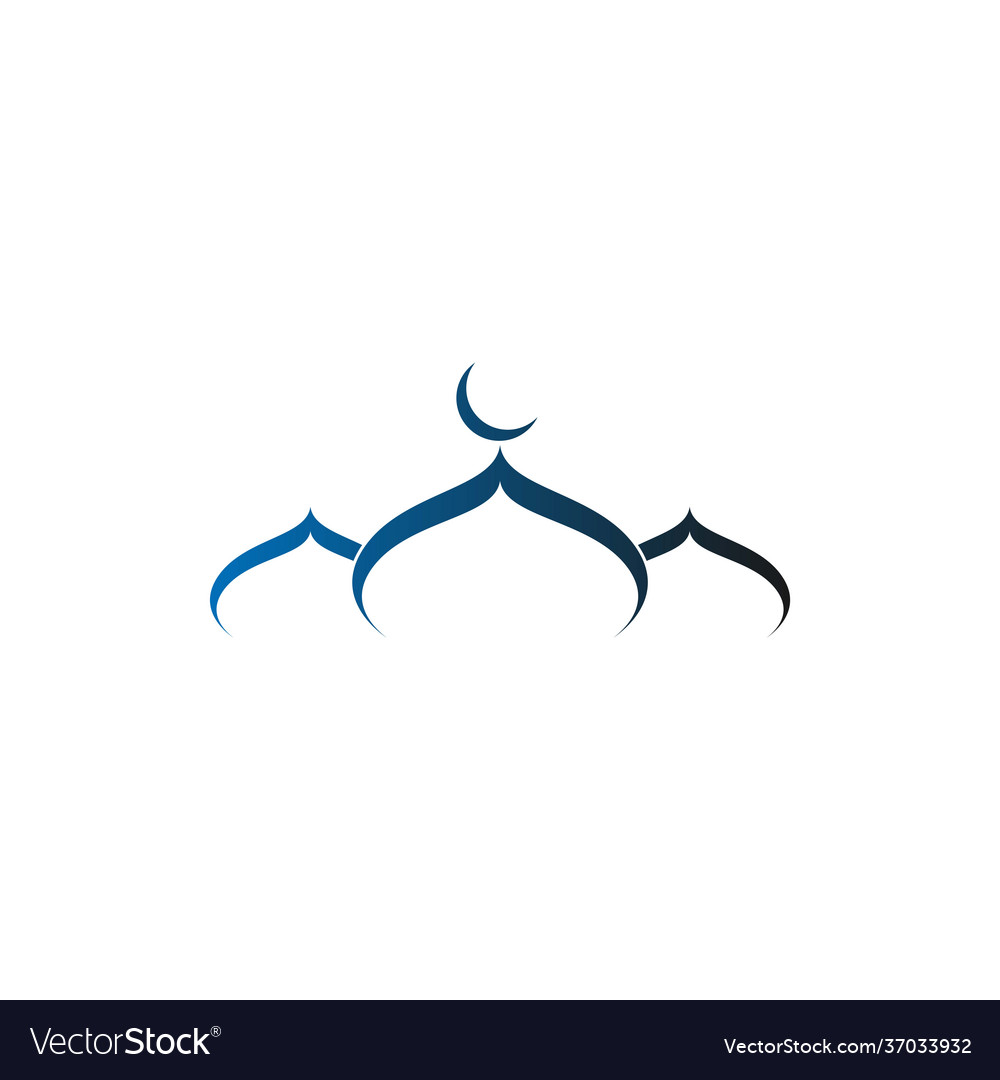 Islamic logo mosque icon design template