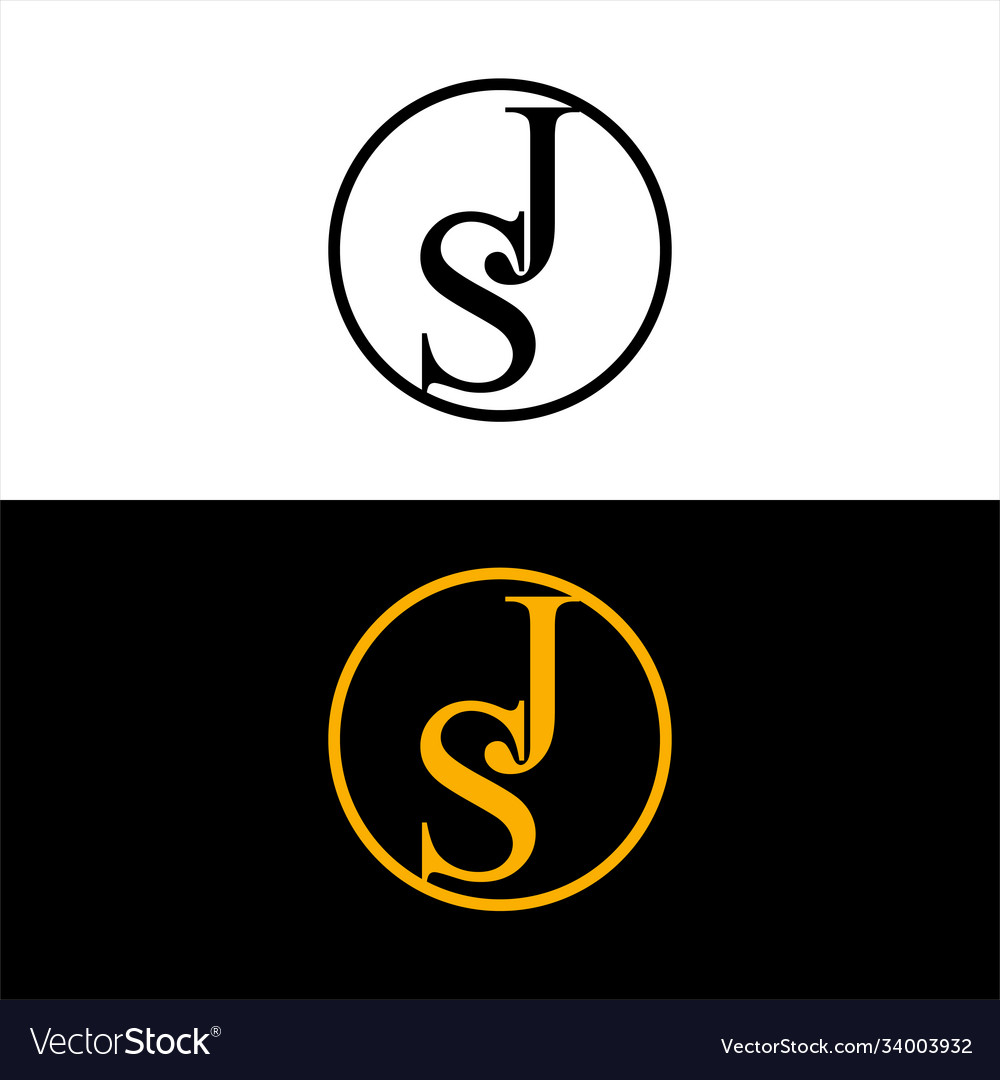 J s letter logo abstract design