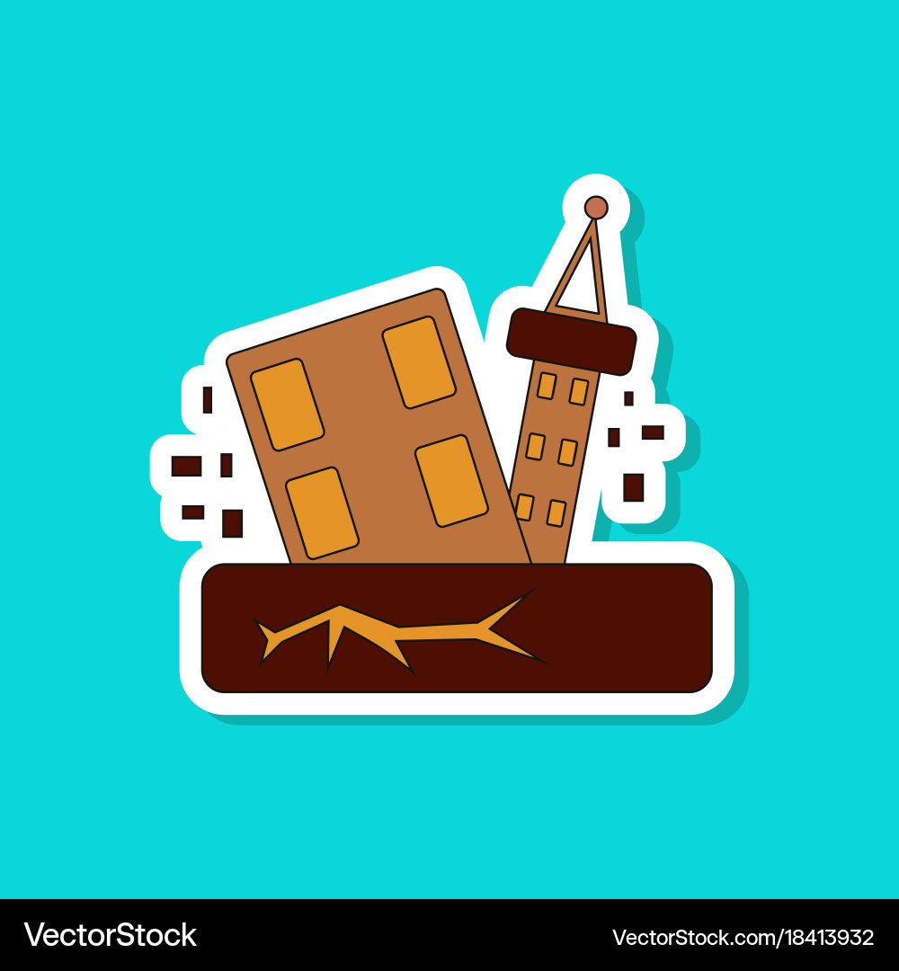 Paper sticker on stylish background natural Vector Image