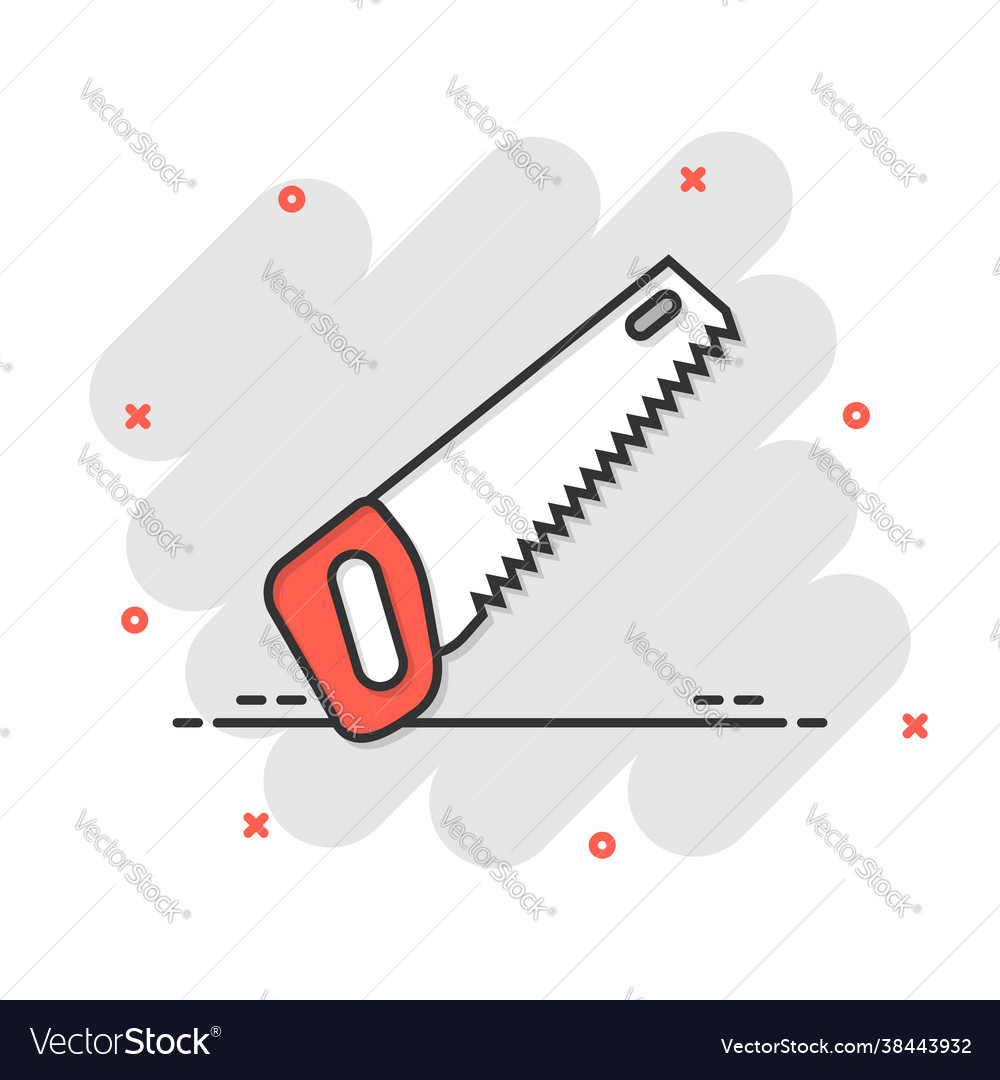 Saw Blade Icon In Flat Style Working Tools Vector Image