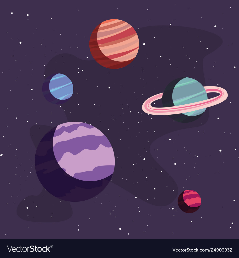 System solar planet Royalty Free Vector Image - VectorStock