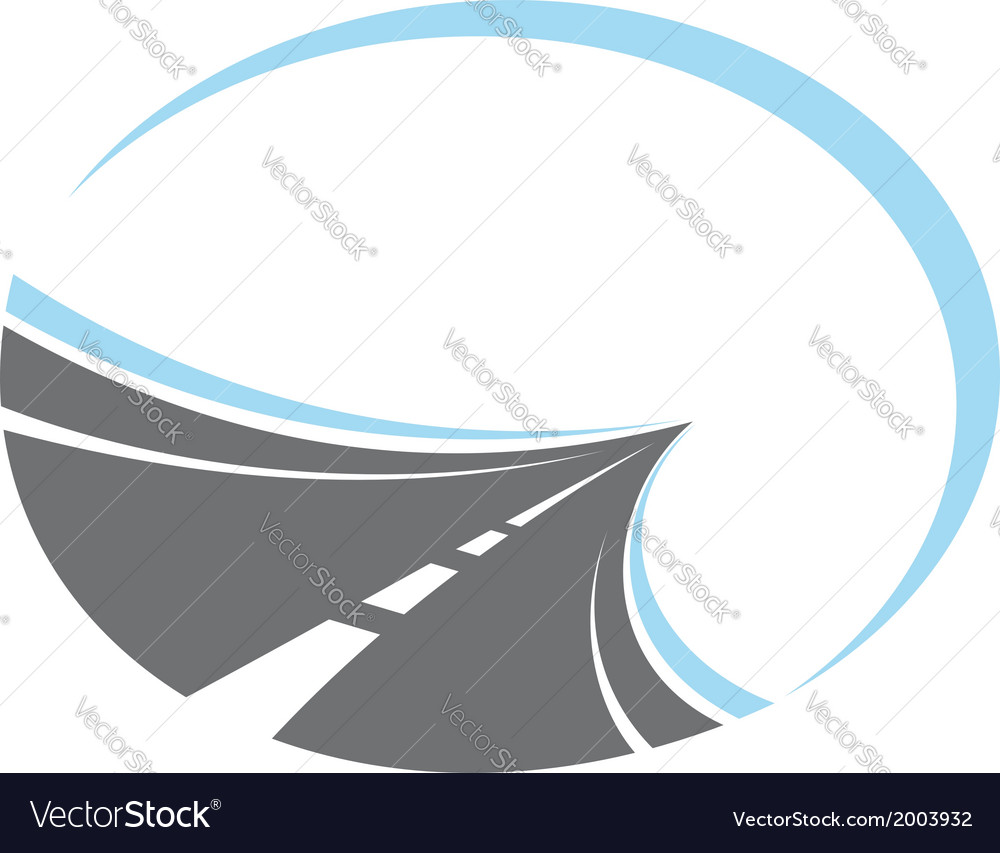 Tarred road disappearing to infinity Royalty Free Vector