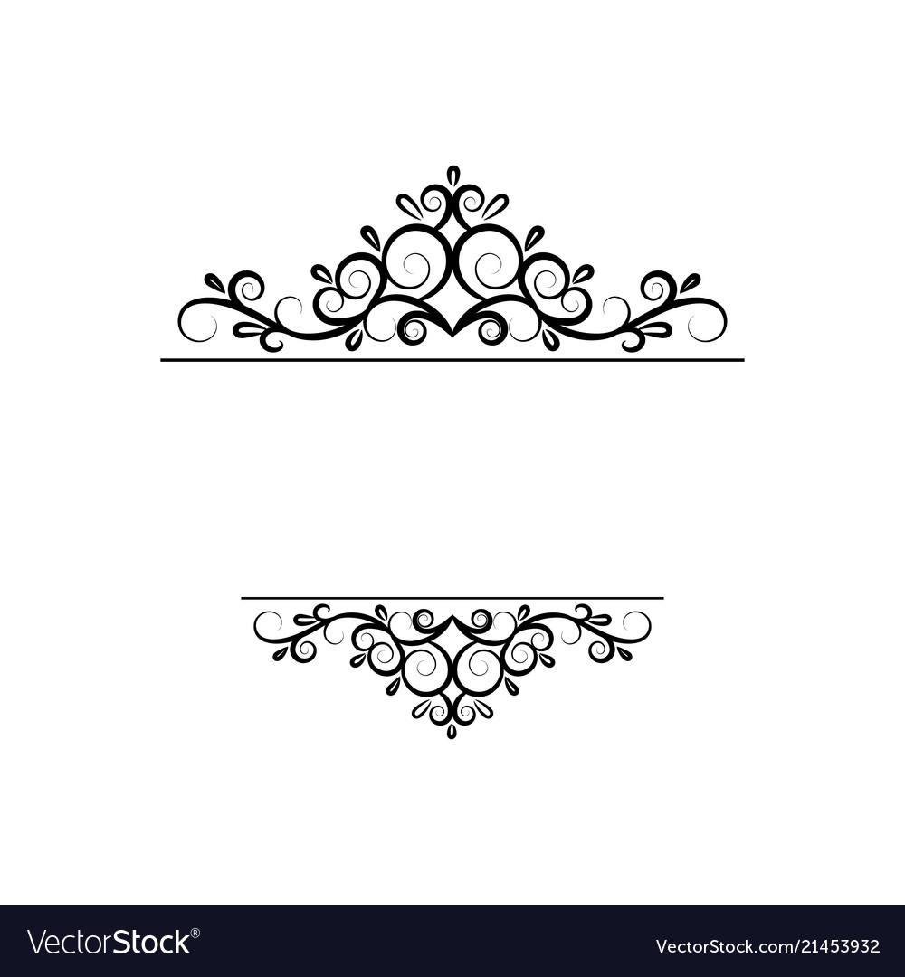 Vintage swirl frame Royalty Free Vector Image - VectorStock