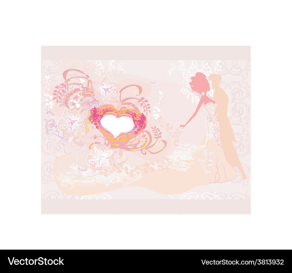 Wedding dancing couple background Royalty Free Vector Image