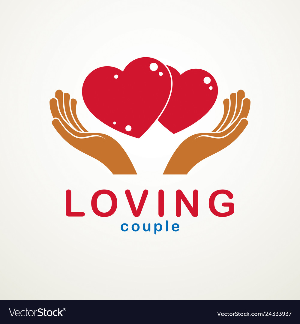 Couple in love simple logo or icon created