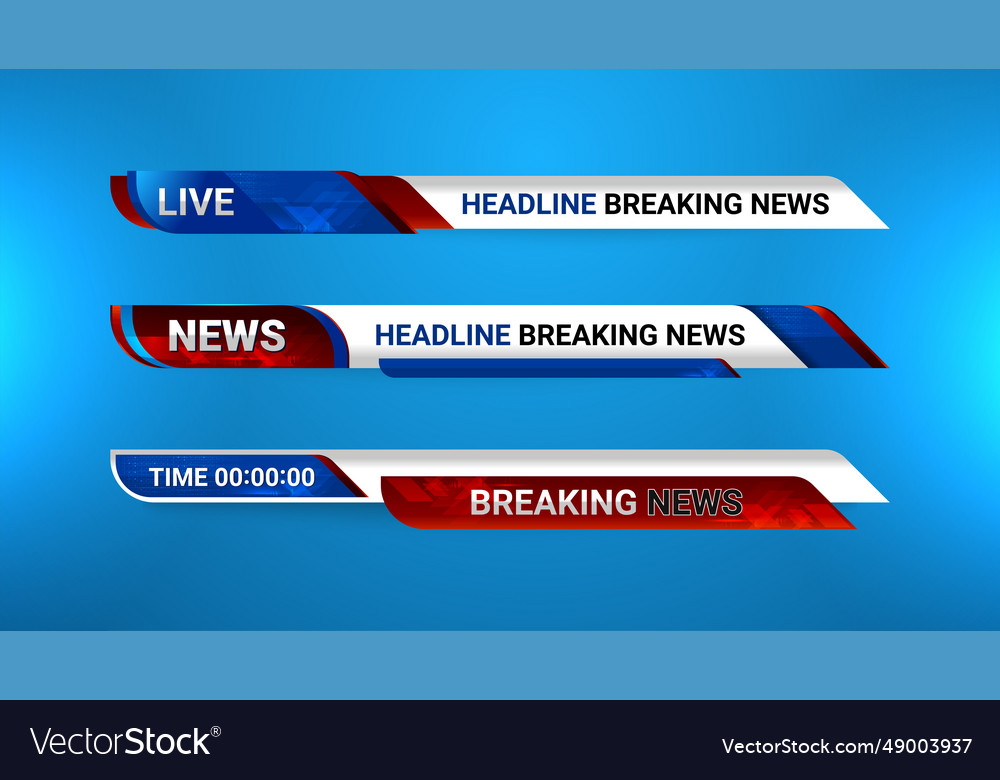 News lower thirds Royalty Free Vector Image - VectorStock