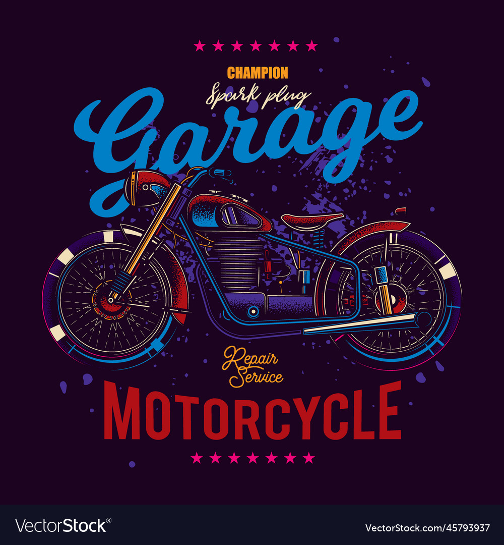 old-motorcycle-royalty-free-vector-image-vectorstock