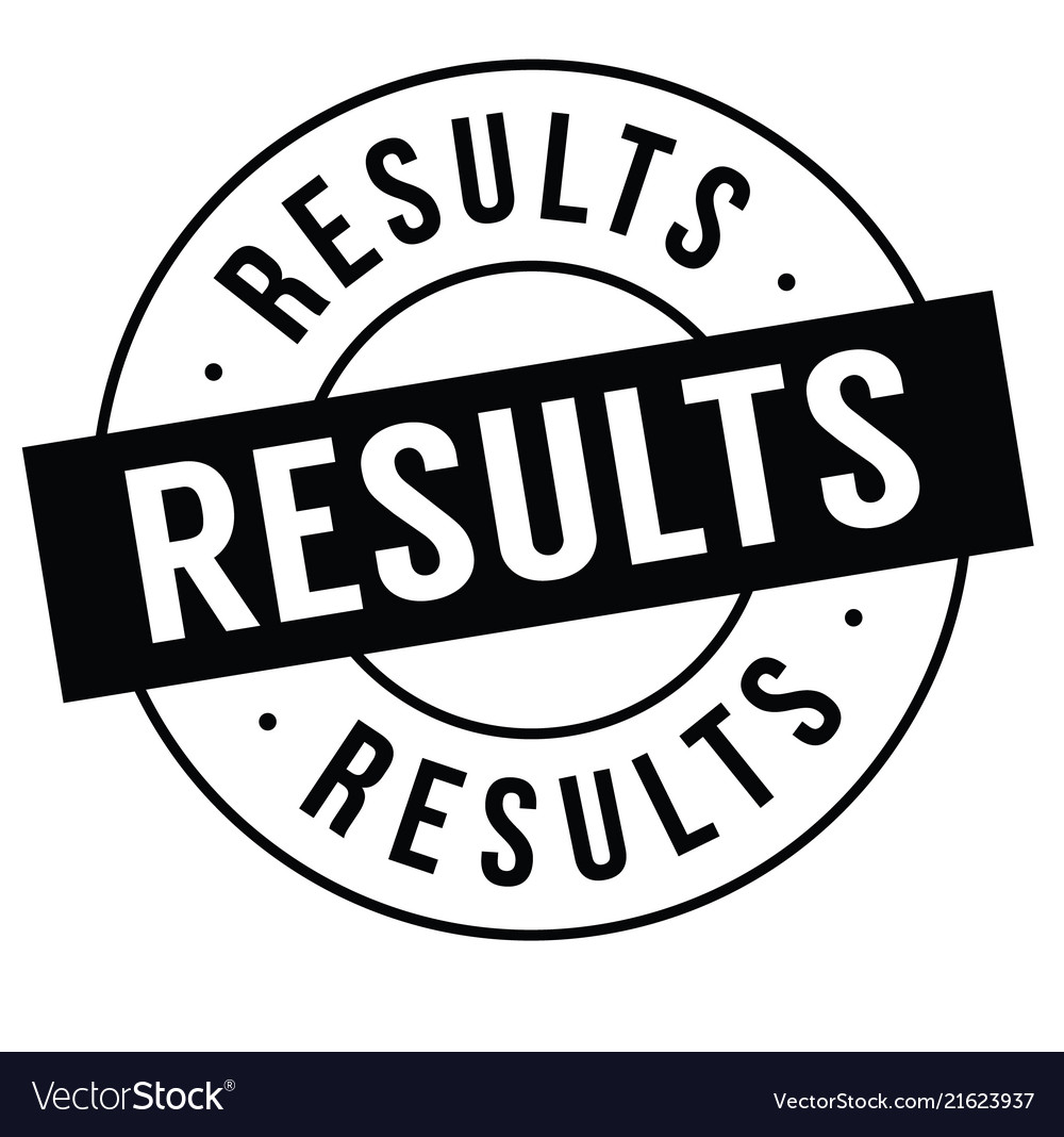 Results stamp on white Royalty Free Vector Image