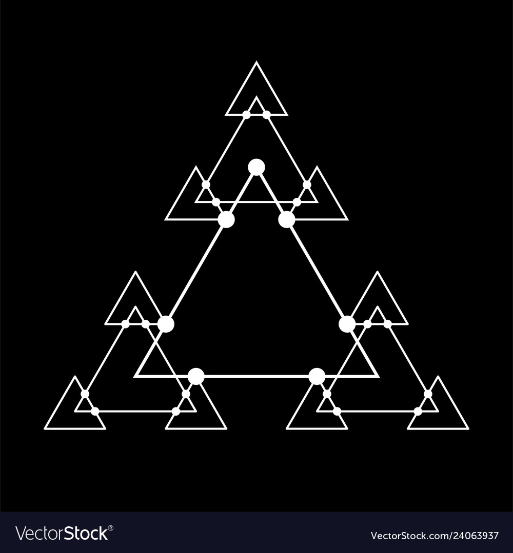 Sacred geometry triangle based symbol and elements