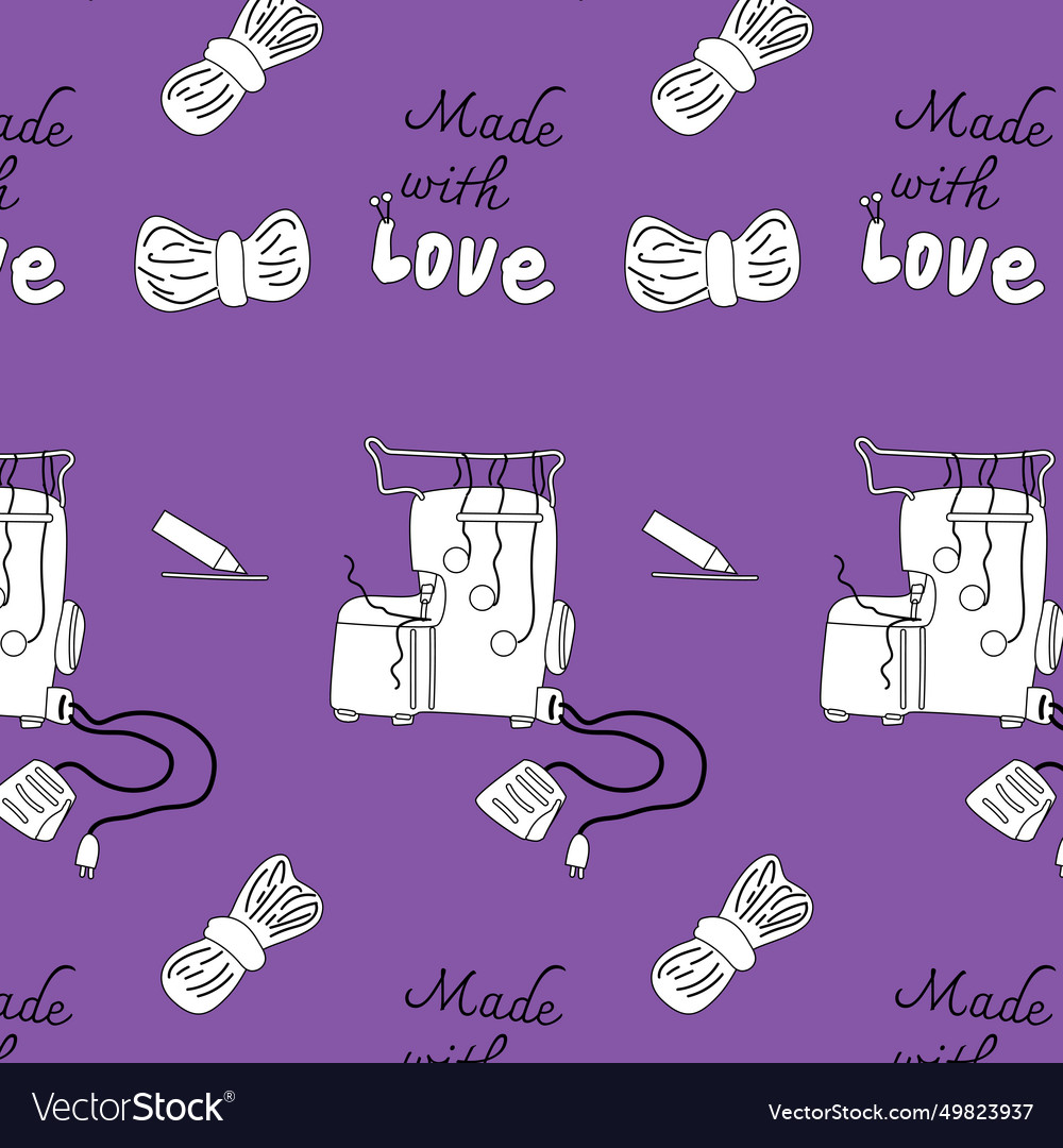 Sewing machine and knitting woolen element pattern