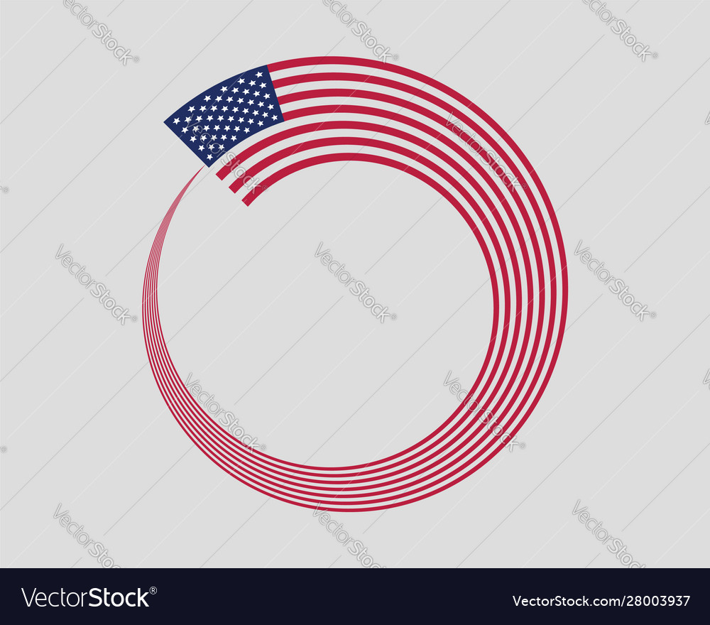 Usa flag modern style united states america