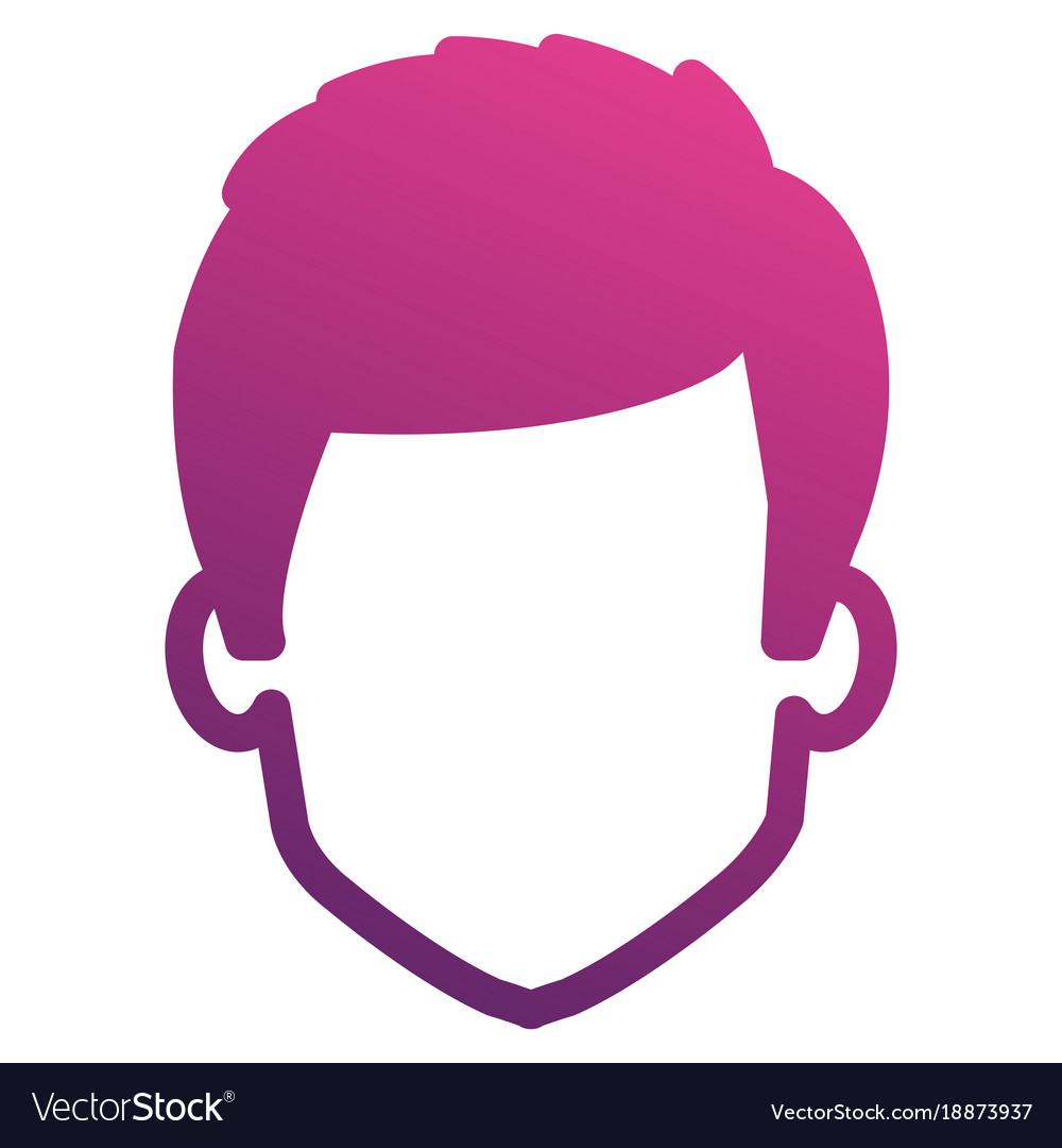 Young man head avatar character