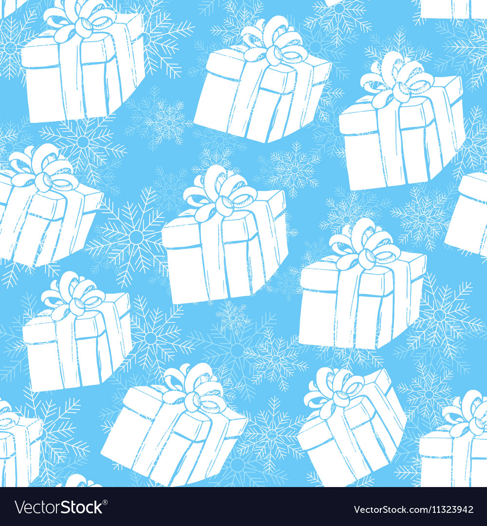 Gift boxes seamless pattern