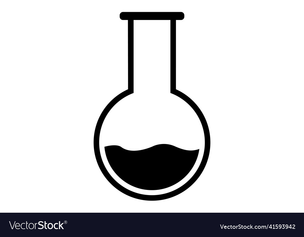 Laboratory bottle glass symbol chemical Royalty Free Vector