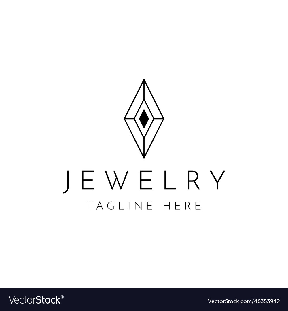 Luxury diamond logo design Royalty Free Vector Image